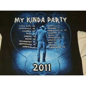 JASON ALDEAN Concert T-Shirt My Kinda Party Tour 2011 Small 2 SIDED          B7